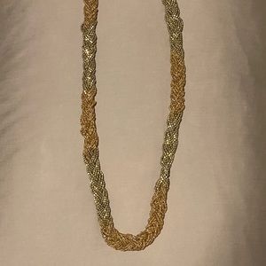 Beaded braided necklace